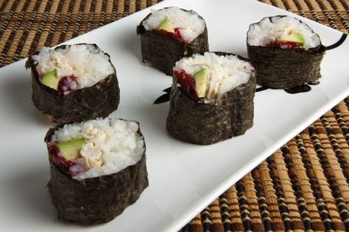Turkey and Cranberry Sushi (Closet Cooking)